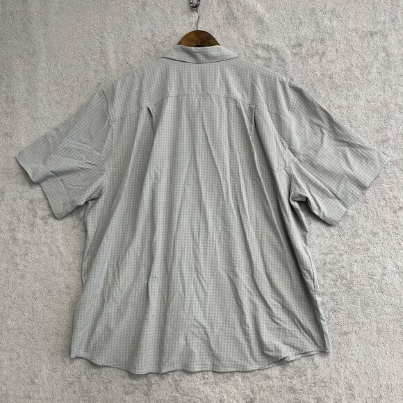 NEW Orvis Men's XL Short Sleeve Tech Shirt Gray Check Polyester - Picture 4 of 12